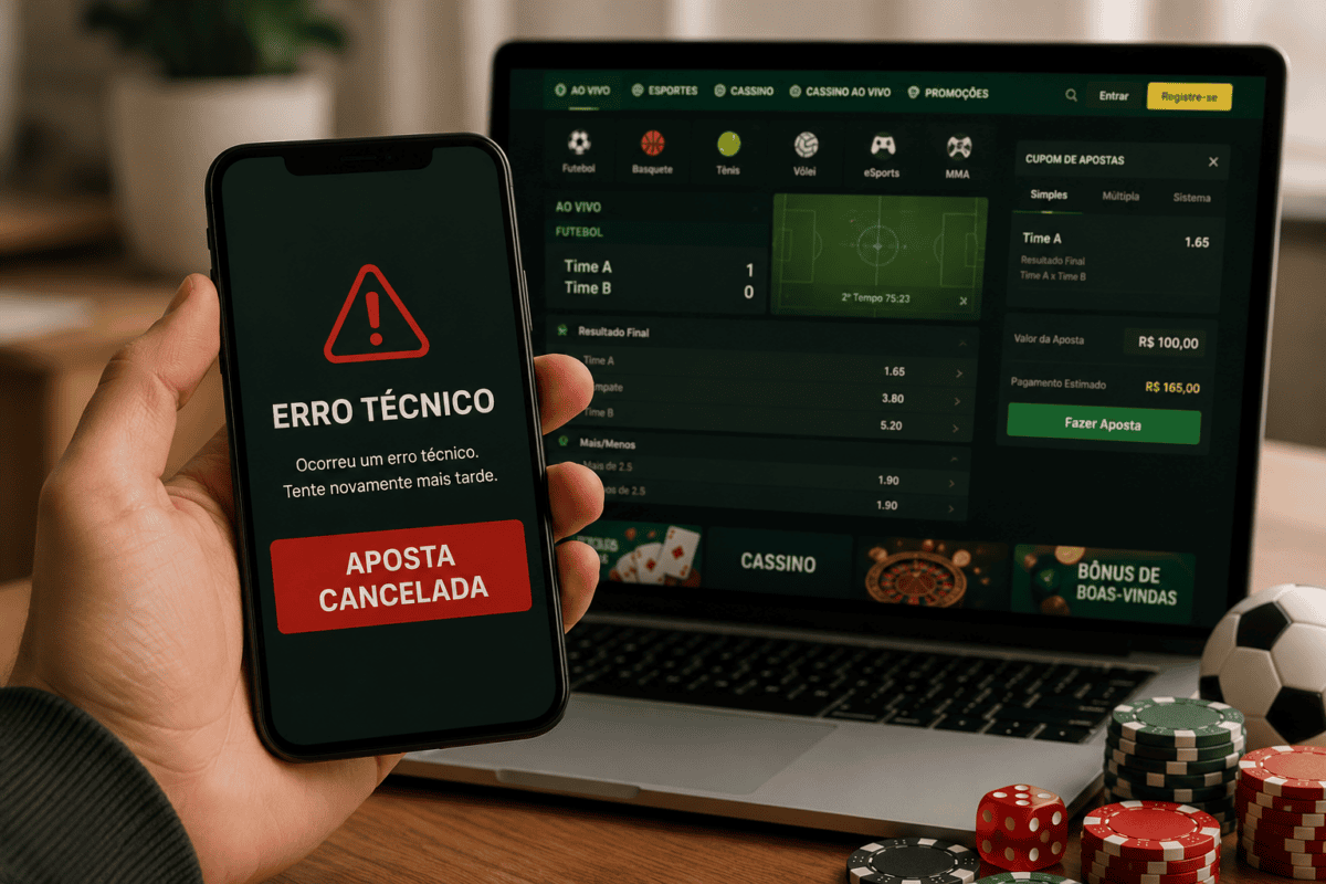 Casa de Apostas alega erro técnico para não pagar?